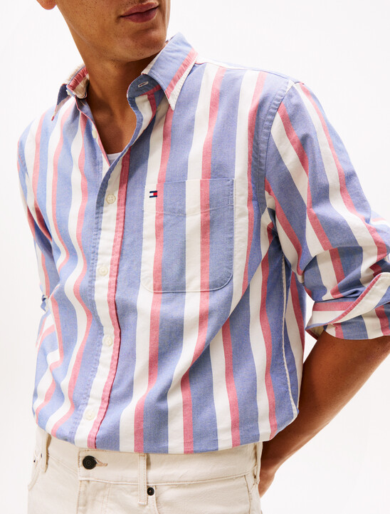 Relaxed Fit Stripe Oxford Shirt