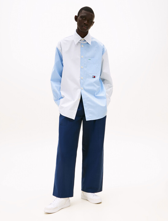 The Runway Collection Oversized Mixed Stripe Shirt