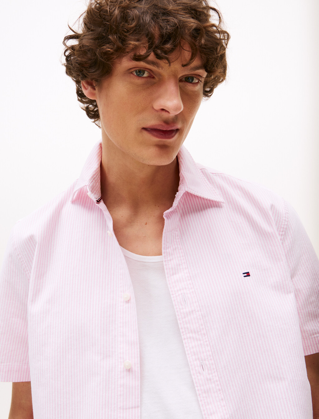 Heritage Oxford Stripe Shirt, Classic Pink / Optic White, hi-res