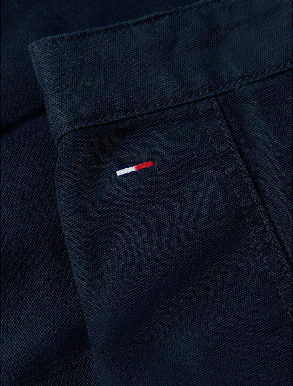 Washed Canvas Pleated Mini Skirt, Dark Night Navy, hi-res