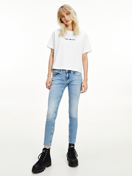 Logo Embroidery Cropped Fit T-Shirt