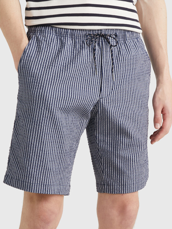 Harlem Seersucker Relaxed Stripe Shorts
