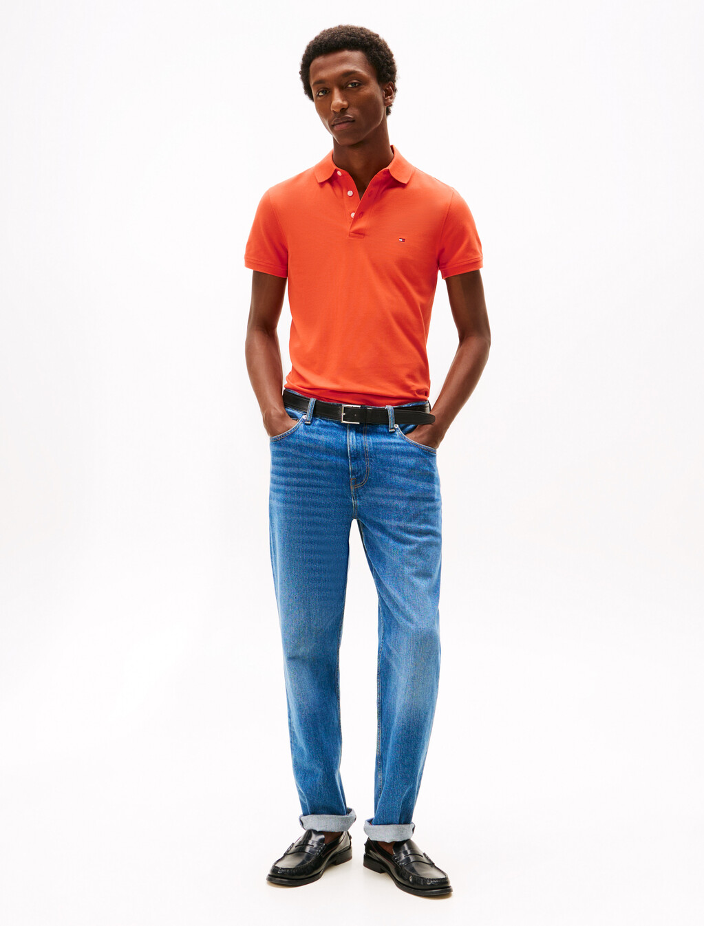1985 Collection Slim Fit Polo, Brilliant Orange, hi-res