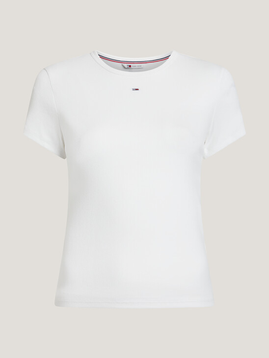 Essential Rib Knit Slim T-Shirt