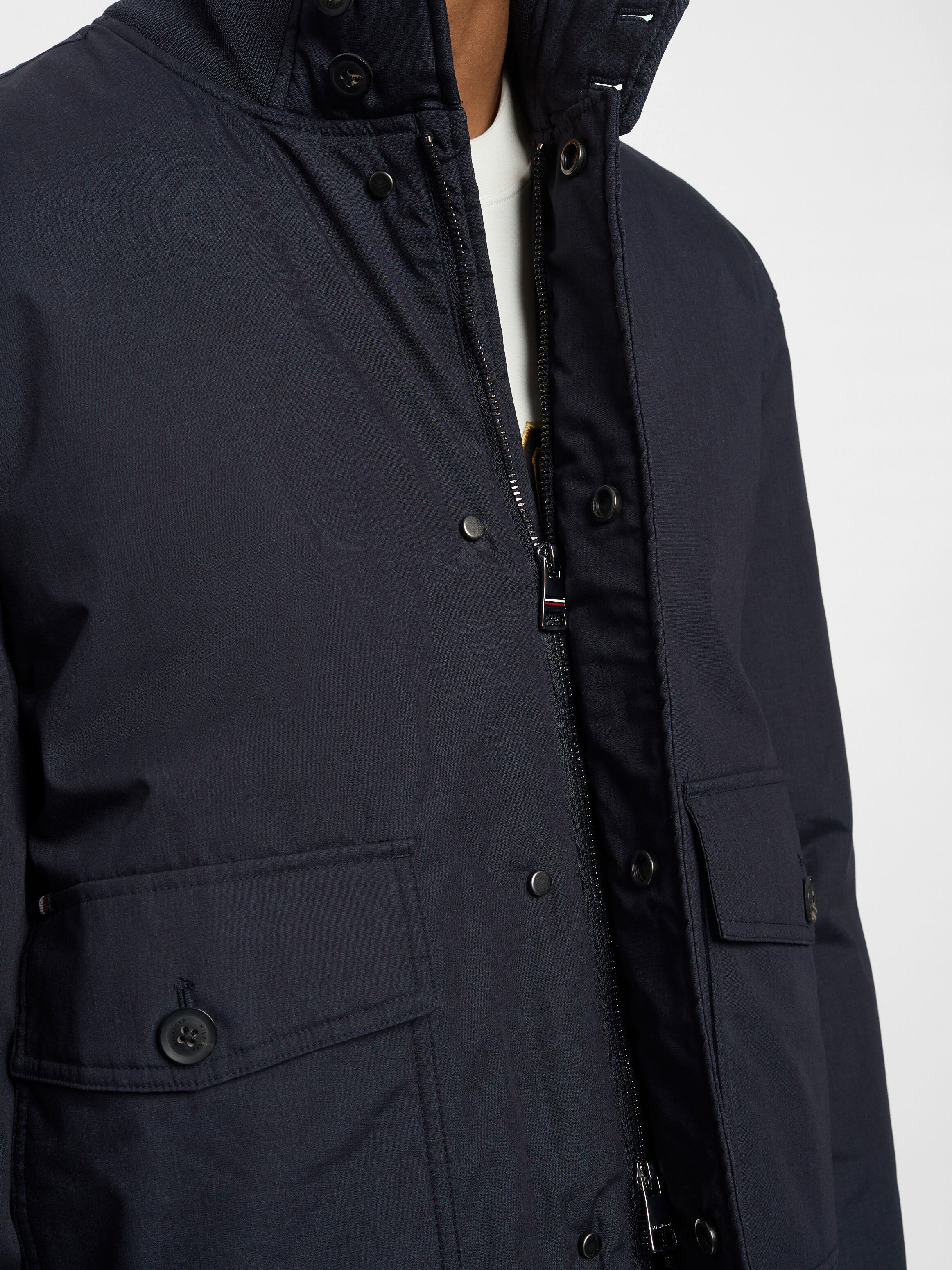 Tommy hilfiger david discount hooded puffer jacket