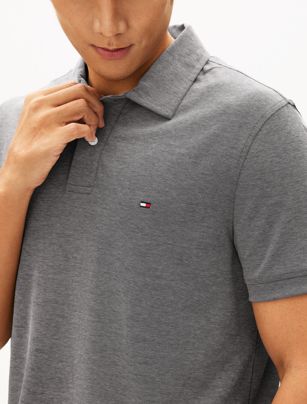 Performance Oxford Polo, Black / White, hi-res