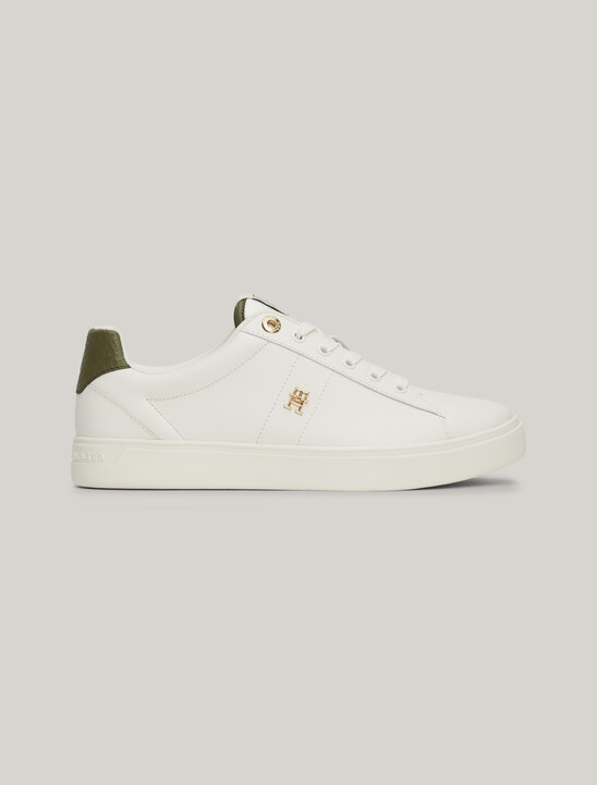 Essential TH Monogram Plaque Leather Trainers