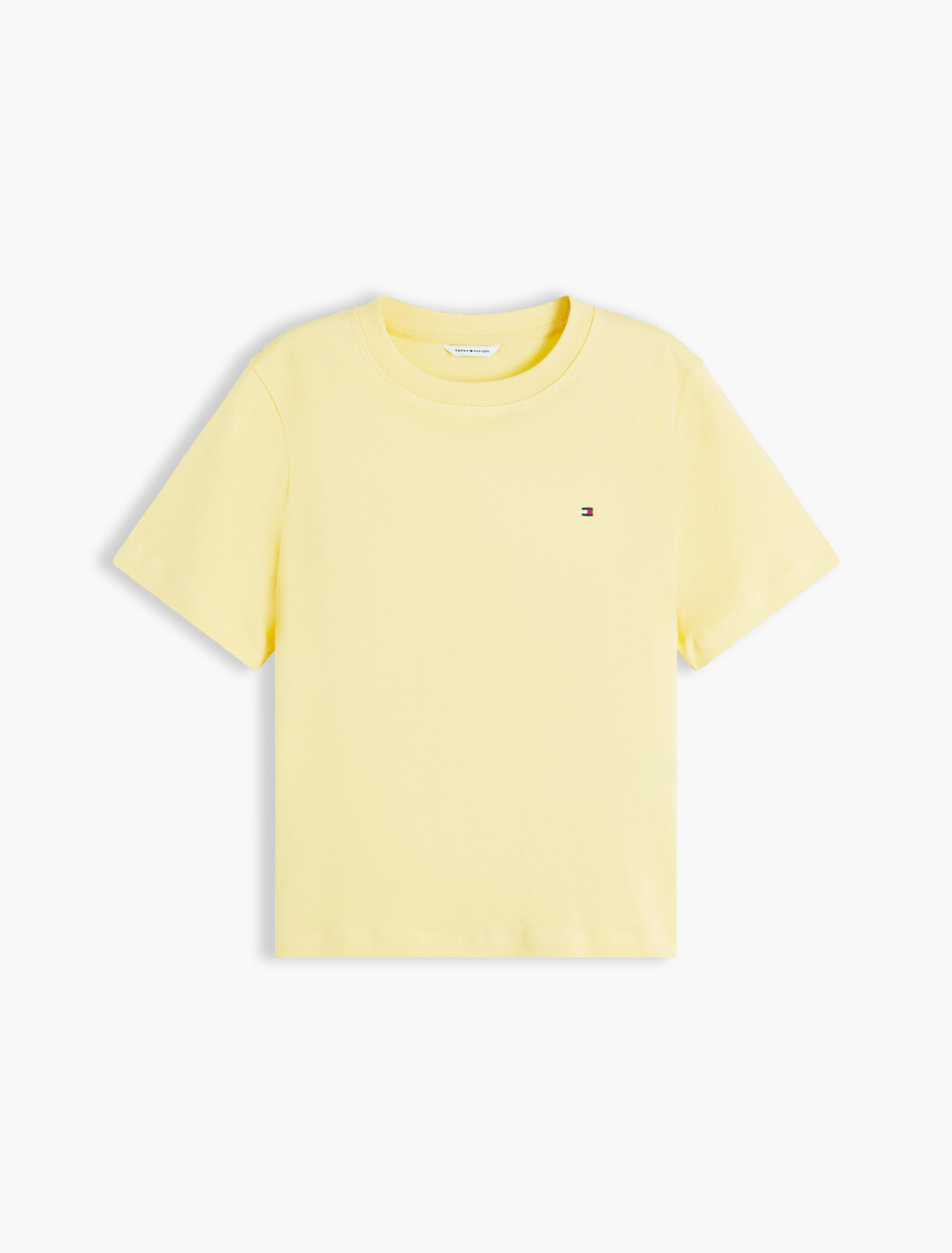Boxy Interlock Knit T-Shirt, Citronella, hi-res