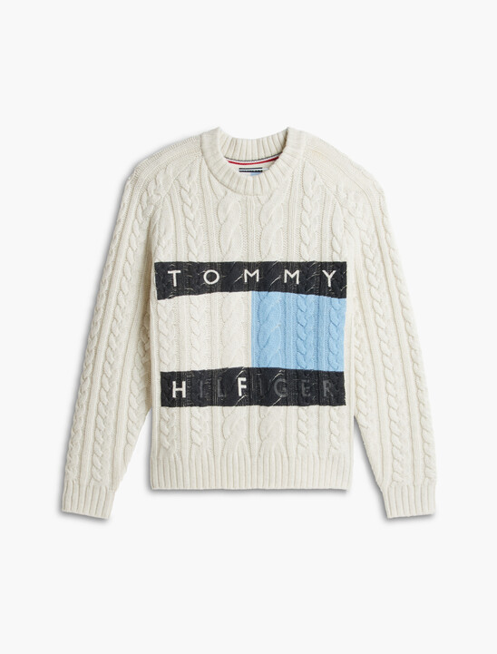 Wool Blend Cable Knit Jumper