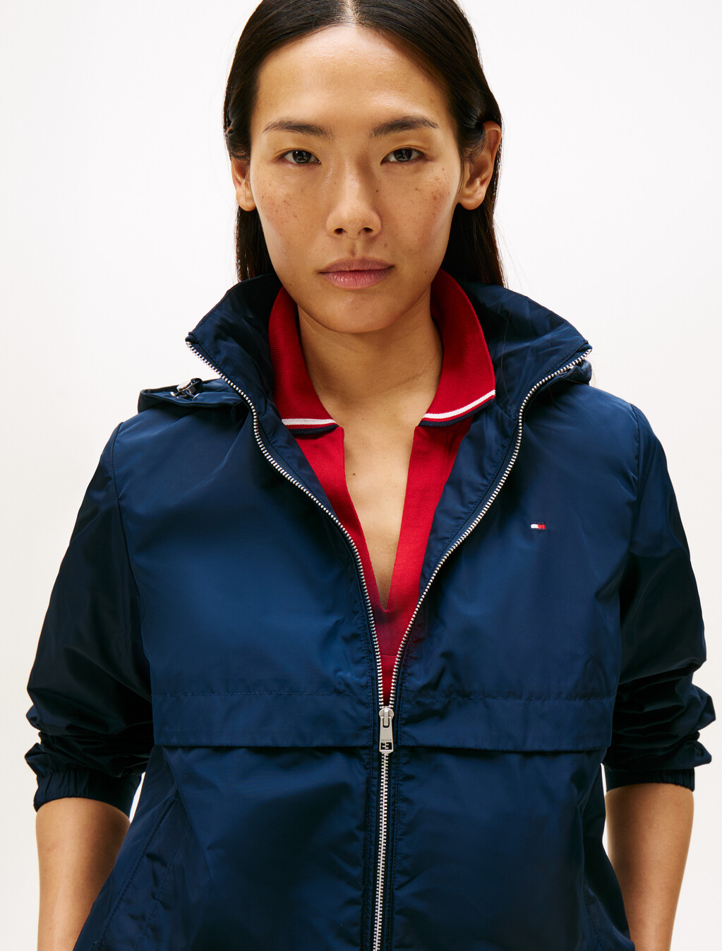 Nylon Lightweight Windbreaker, Dark Night Navy, hi-res