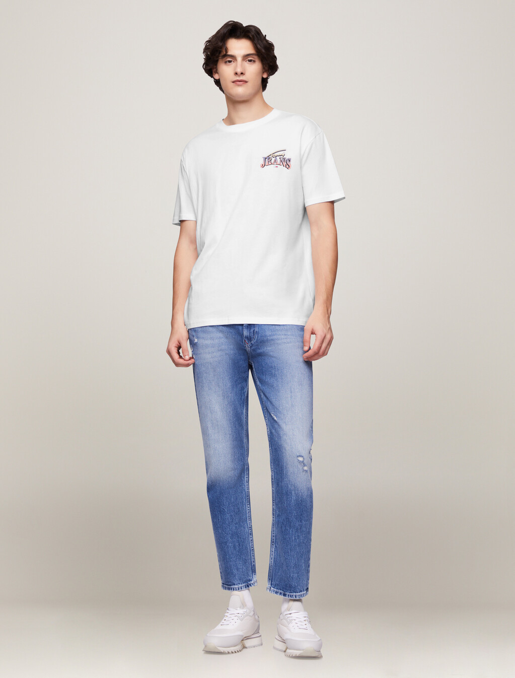 Retro Logo Regular T-Shirt, White, hi-res