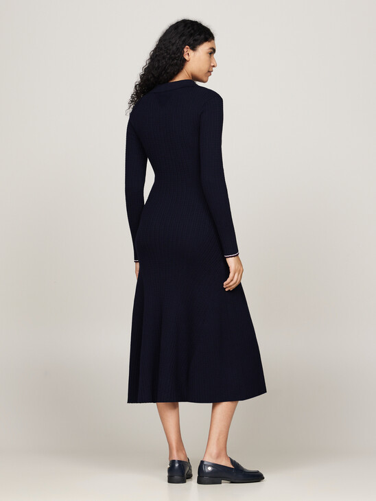 Crest Midi Polo Dress With Cashmere