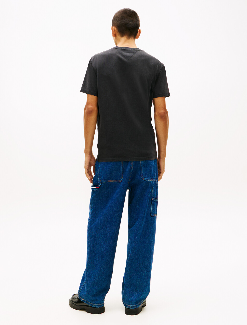 Tonal Logo Insert Regular T-Shirt, Black, hi-res