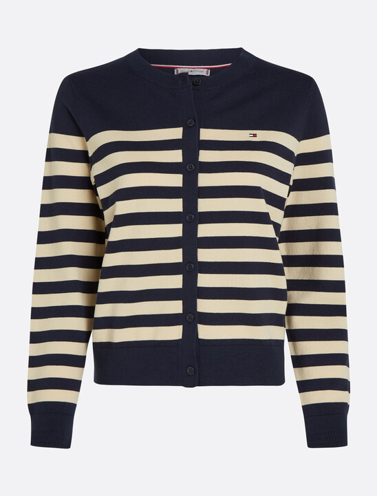 Jersey Crew Neck Cardigan