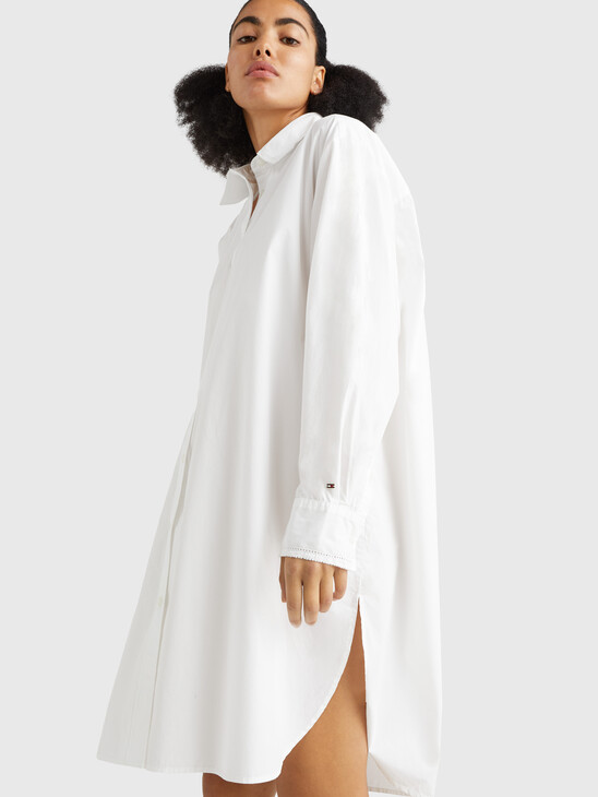 OVERSIZED KNEE LENGTH SHIRT DRESS