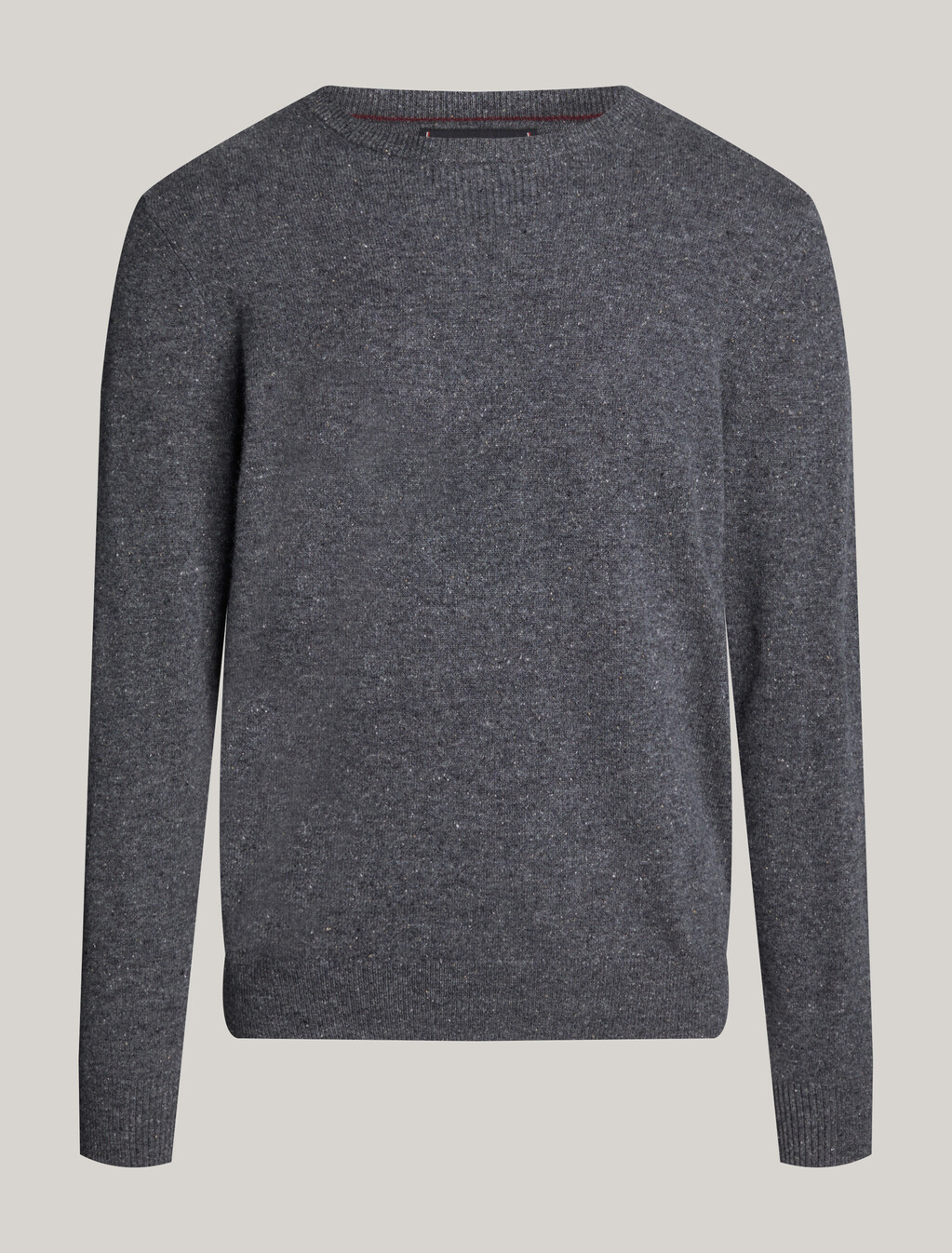 Smart Casual Cashmere Jumper, Grey Donegal, hi-res