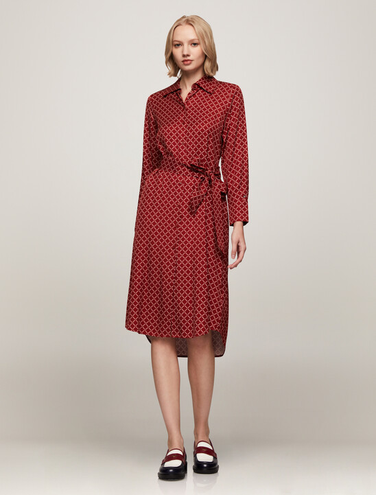 Asia Fit Viscose Print Shirt Dress