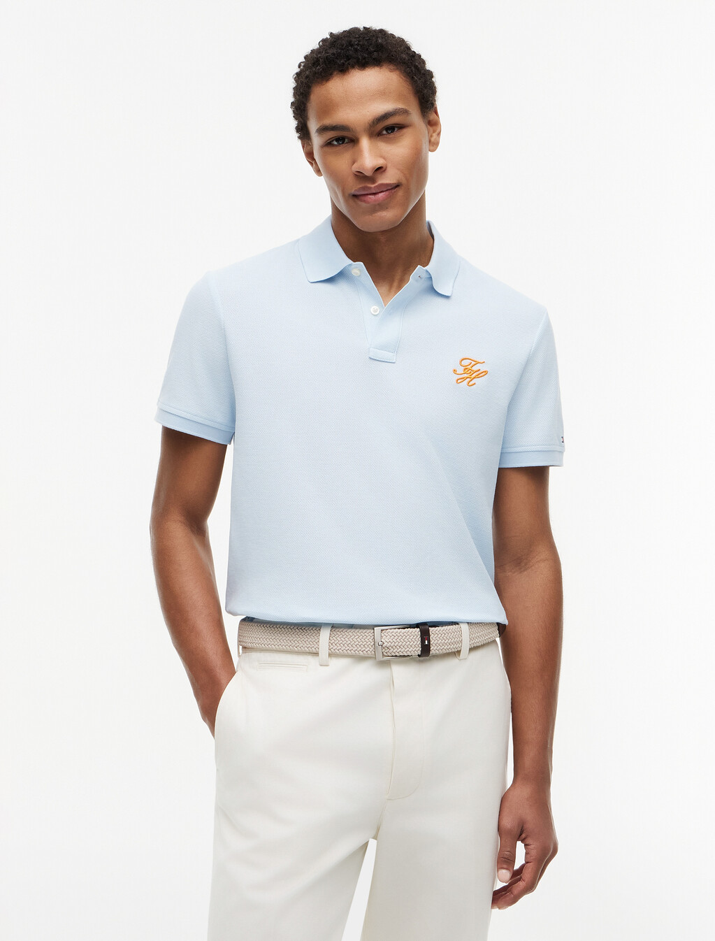 Asia Fit Script Logo Regular Polo, Keepsake Blue, hi-res