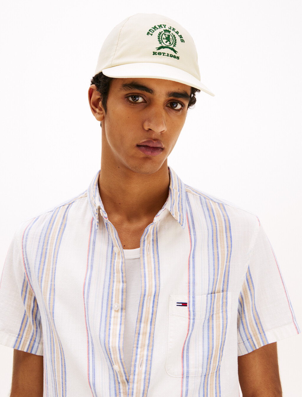 Crest Embroidery Baseball Cap, Ancient White, hi-res