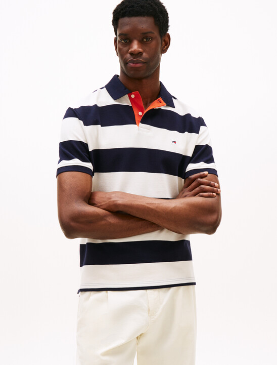 Relaxed Fit Colour-Blocked Polo Shirt