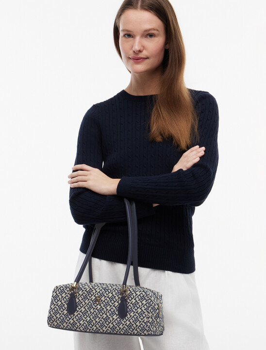 Textile Jacquard Rectangular Shoulder Bag