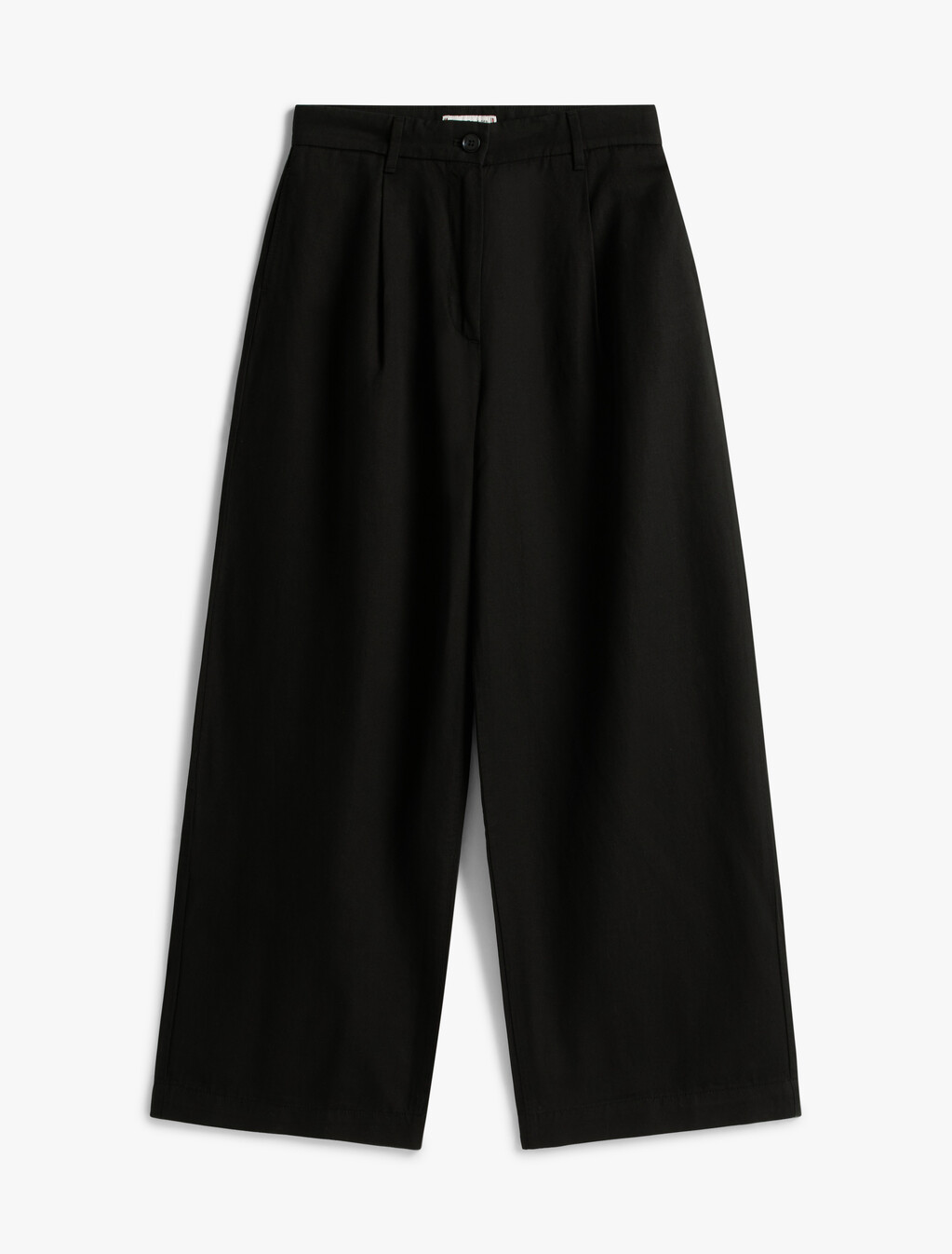 Asia Fit Tencel Linen Wide Leg Pant, Black, hi-res
