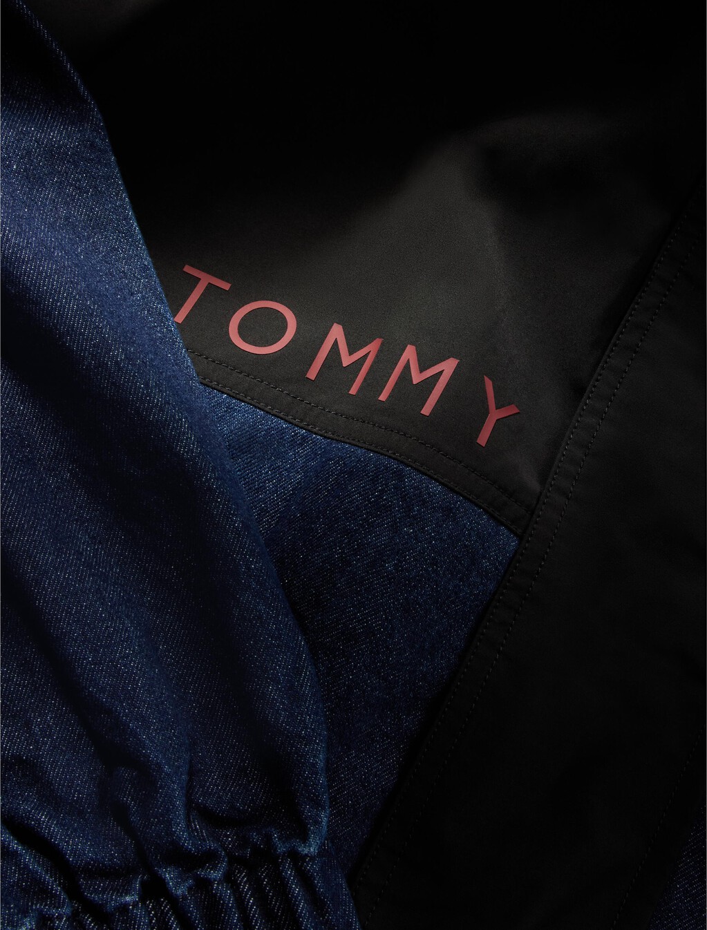 Tommy Hilfiger x FRGMT Colour-Blocked Regatta Jacket, Black / Flat Wash Denim, hi-res