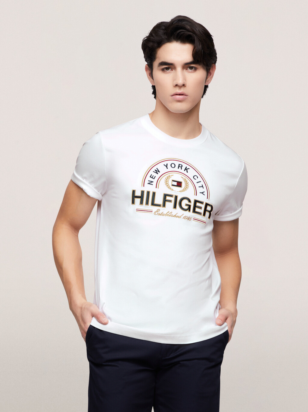 Hilfiger Icon T-Shirt, White, hi-res