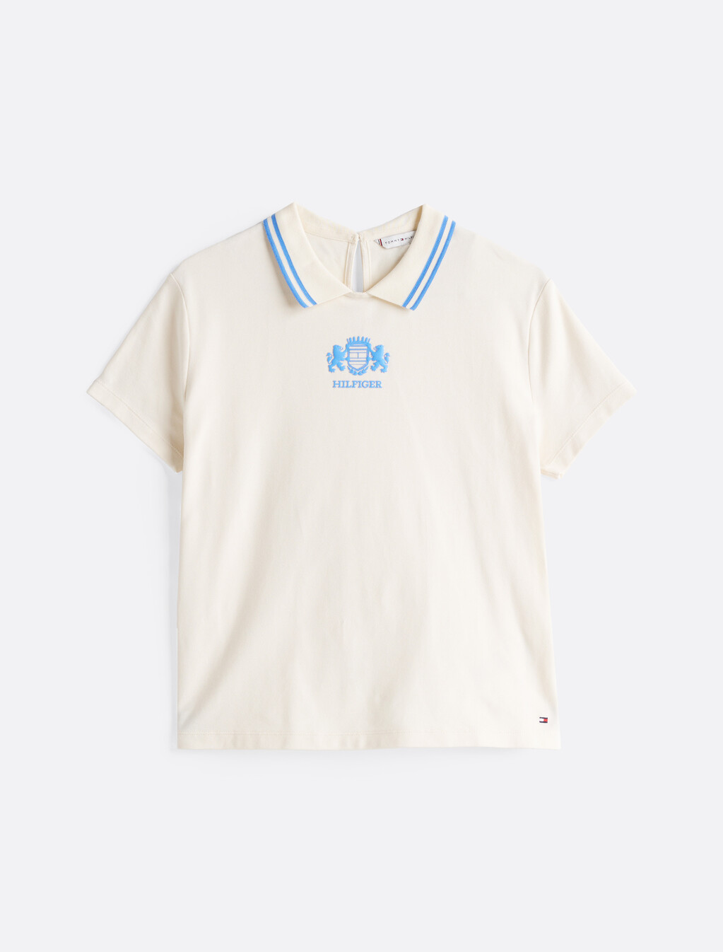Regular Fit Back Keyhole Polo Top, Calico, hi-res