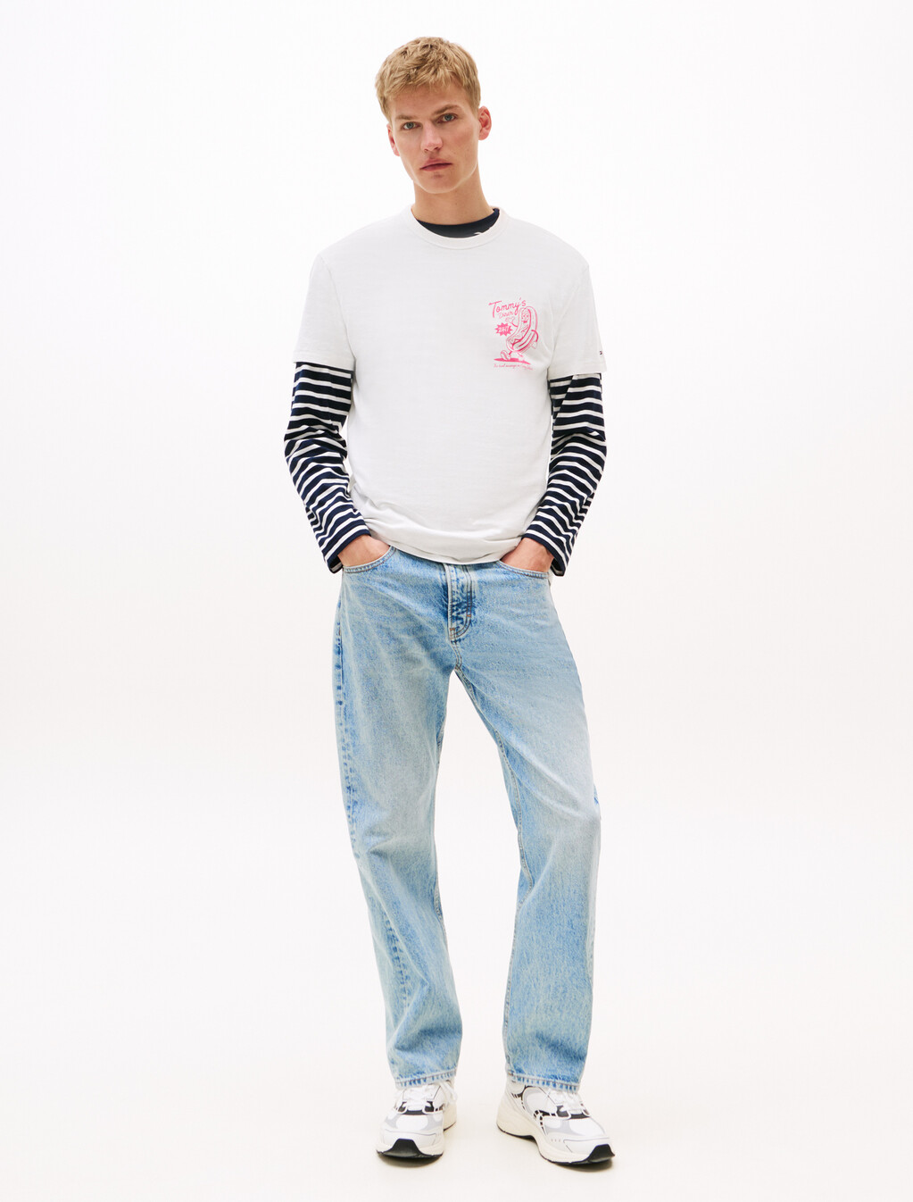 Novelty Fair Print T-Shirt, Ecru, hi-res