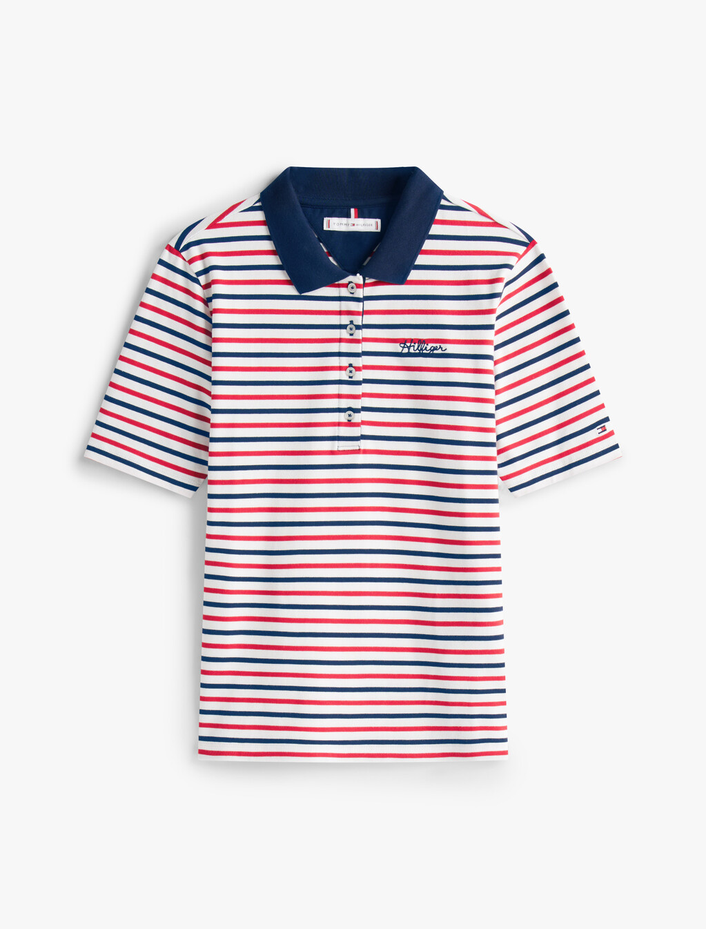 Script Logo Stripe Regular Polo, Breton Stp/ Multi Color, hi-res