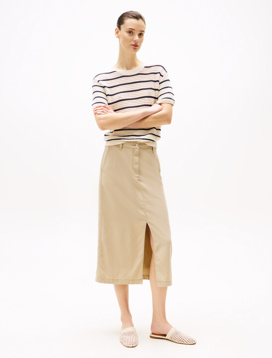 Midi Chino Skirt