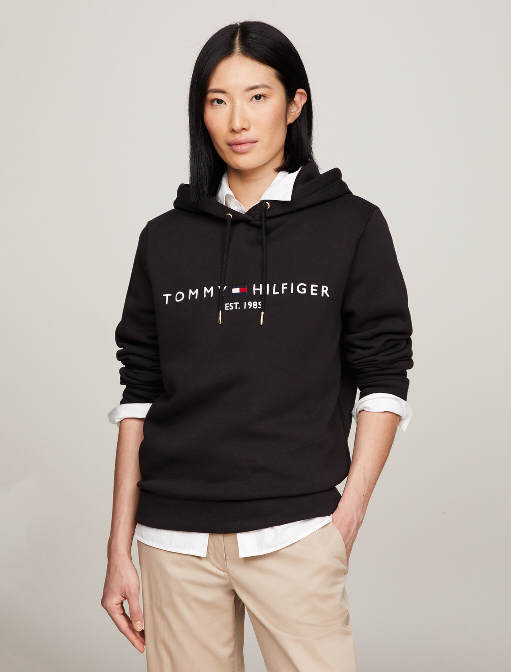 Essential Logo Hoodie, Black, hi-res