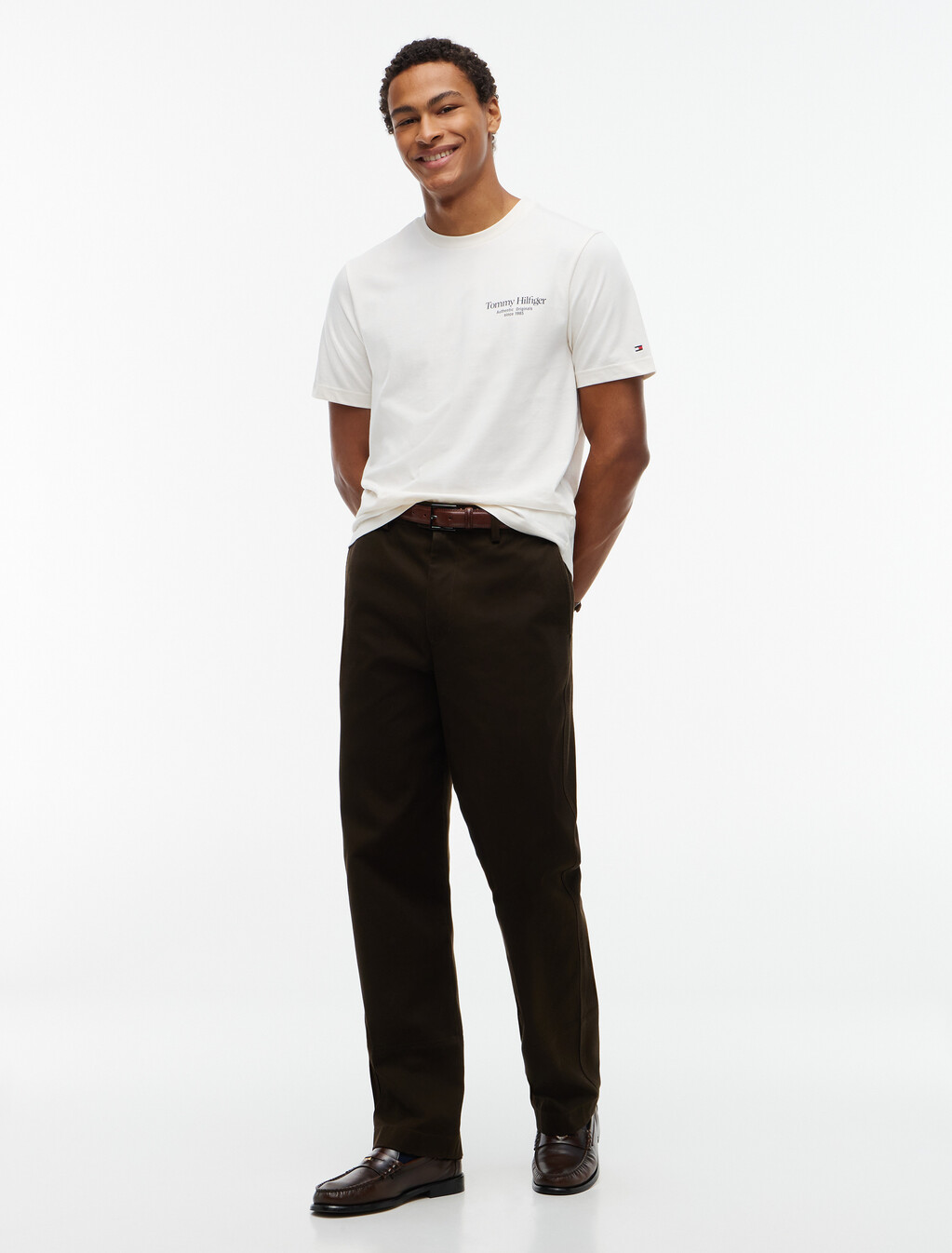Back Logo Crew Neck T-Shirt, Ivory Petal, hi-res