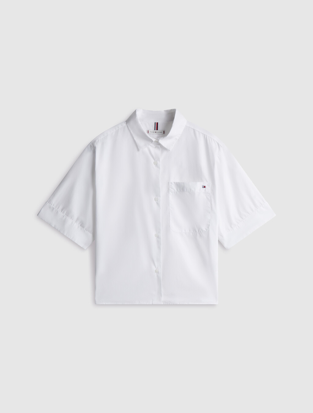 Poplin Boxy Short Sleeve Shirt, Th Optic White, hi-res