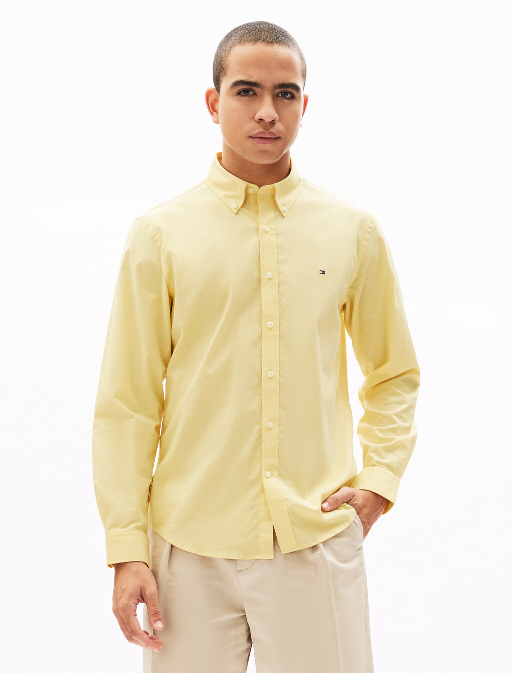 Lightweight Oxford Solid Shirt, Citronella, hi-res