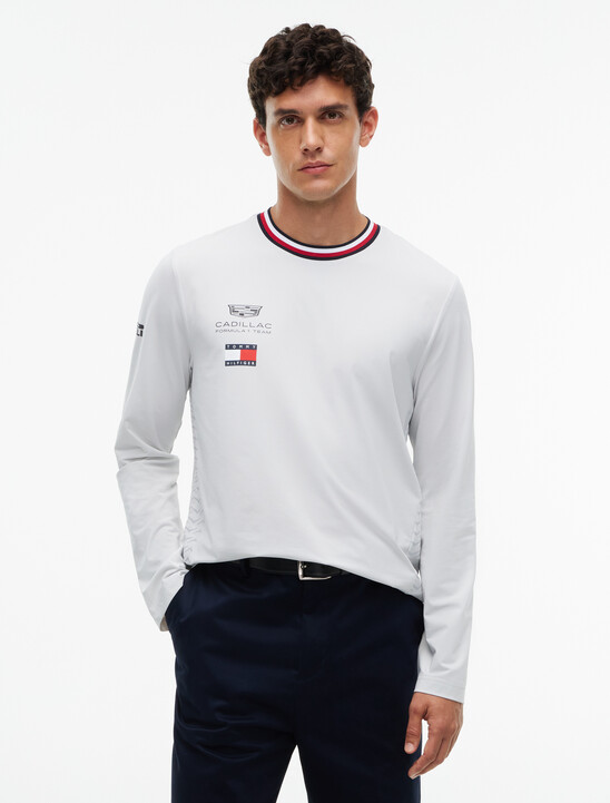 TH x Cadillac Formula 1&reg; Team Repeat Chevron Long Sleeve T-Shirt