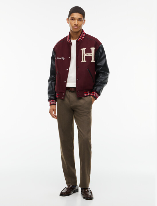 Varsity Logo Embroidery Crew Neck T-Shirt