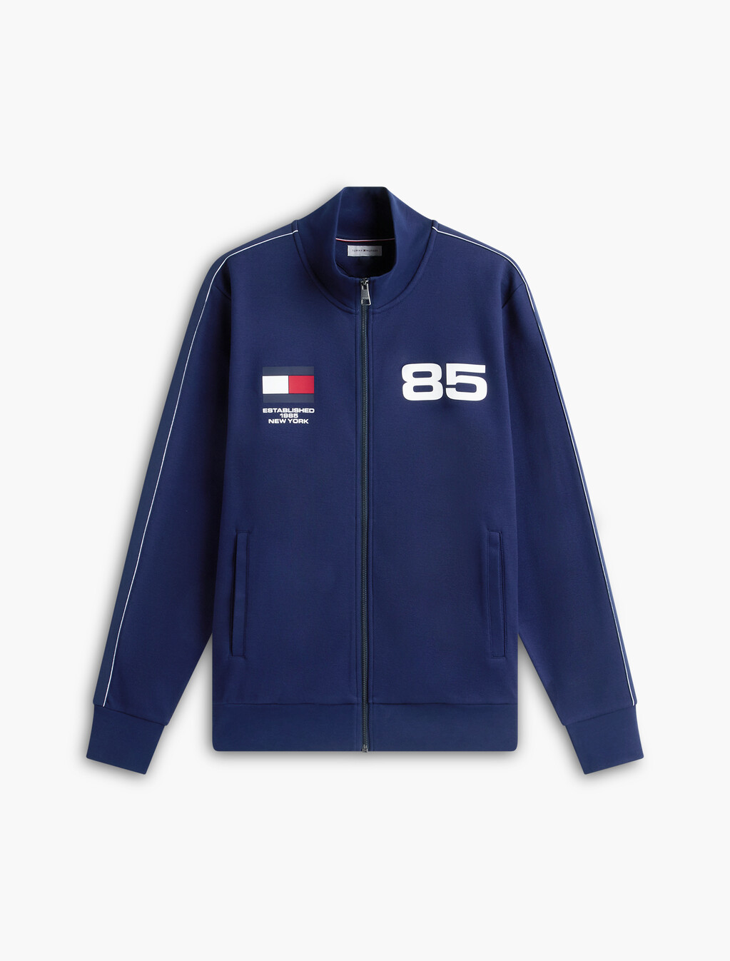Interlock Knit Track Jacket, Carbon Navy, hi-res