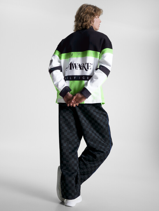 TOMMY X MERCEDES-AMG F1 X AWAKE NY ALL-OVER FLAG RUGBY SHIRT