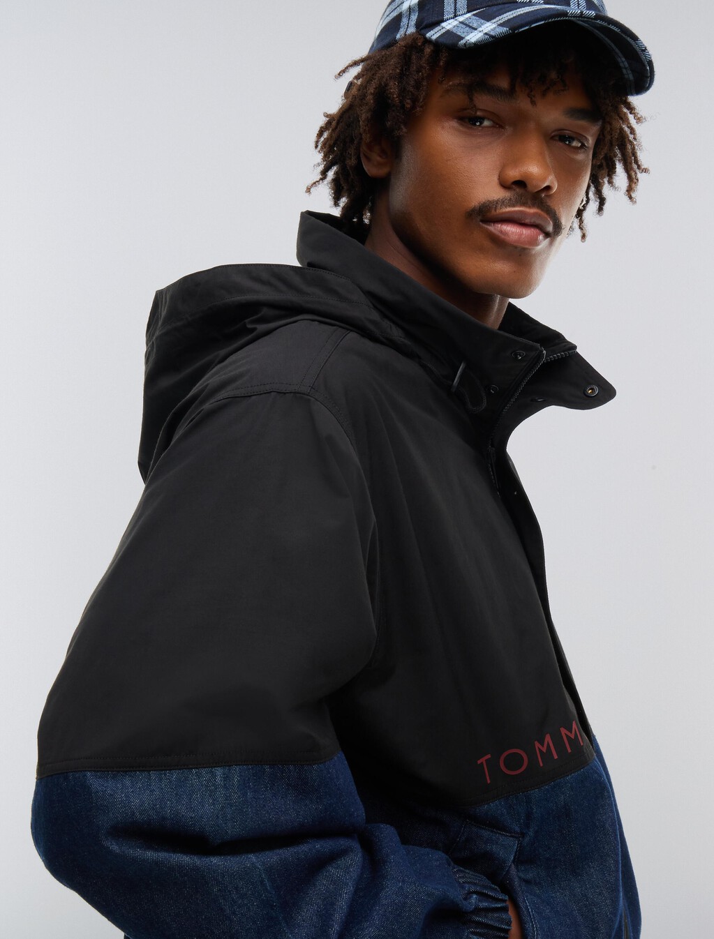 Tommy Hilfiger x FRGMT Colour-Blocked Regatta Jacket, Black / Flat Wash Denim, hi-res