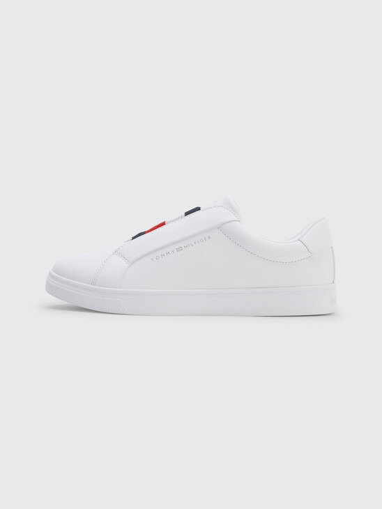 LEATHER CUPSOLE SLIP-ON TRAINERS