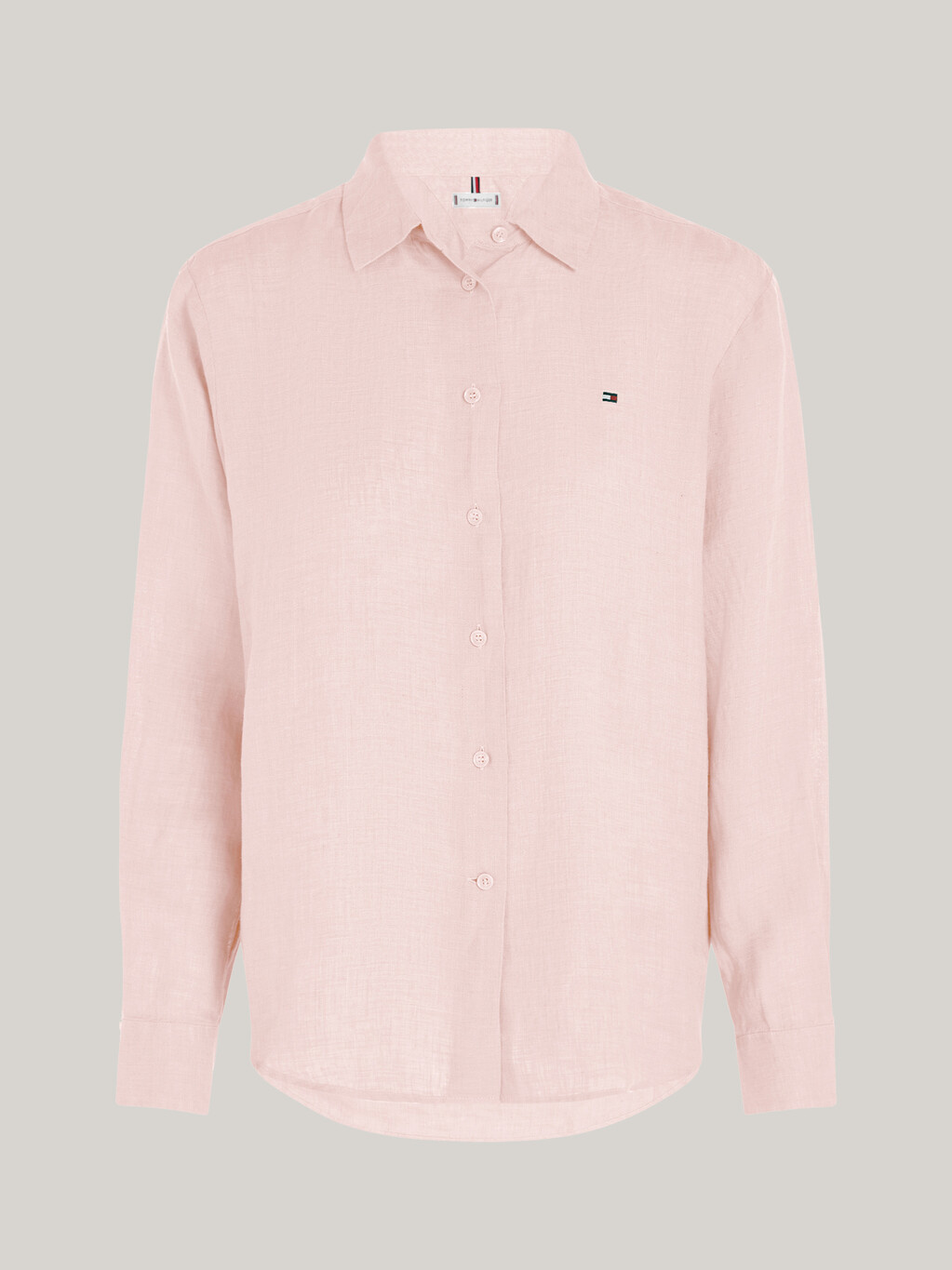 Linen Relaxed Fit Shirt, Whimsy Pink, hi-res