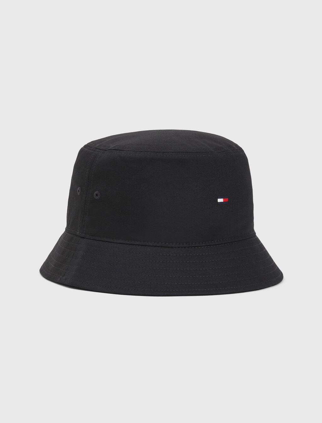 Pure Organic Cotton Flag Bucket Hat, Black, hi-res