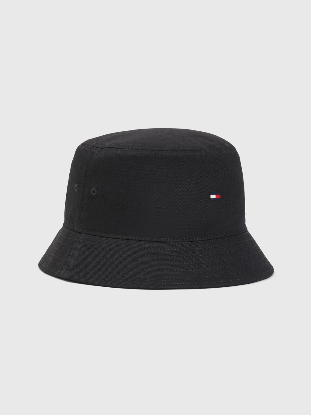 Pure Organic Cotton Flag Bucket Hat, Black, hi-res