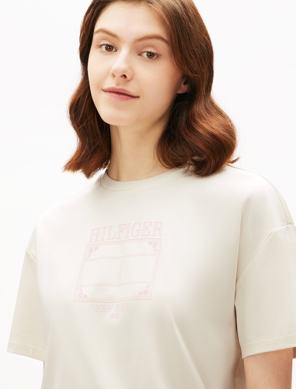 Asia Fit Quick Dry High Neck T-Shirt, Ivory Petal, hi-res