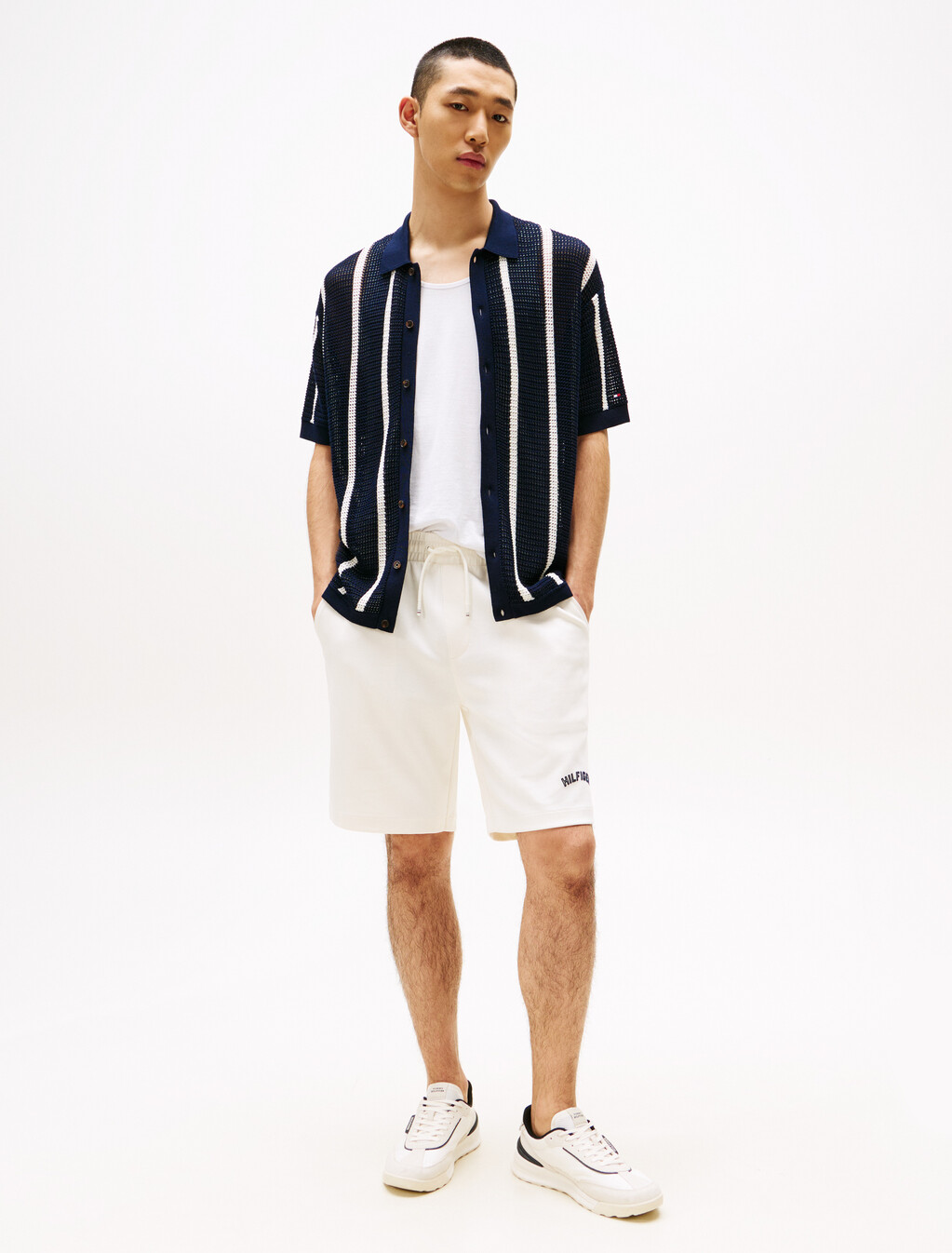 Graphic Sweatshort, Ivory Petal, hi-res