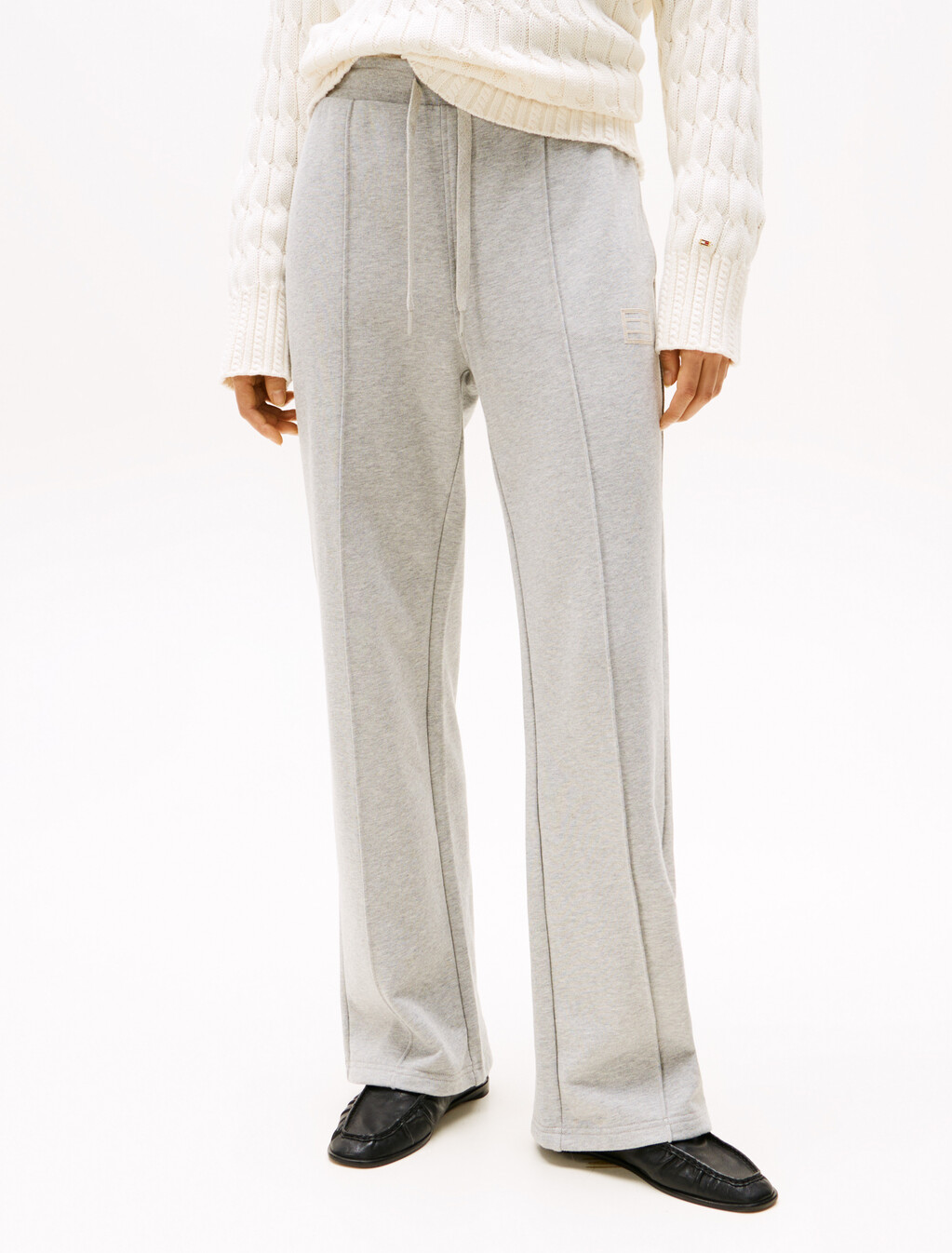 Hilfiger Flag Straight Leg Joggers, Light Grey Htr, hi-res