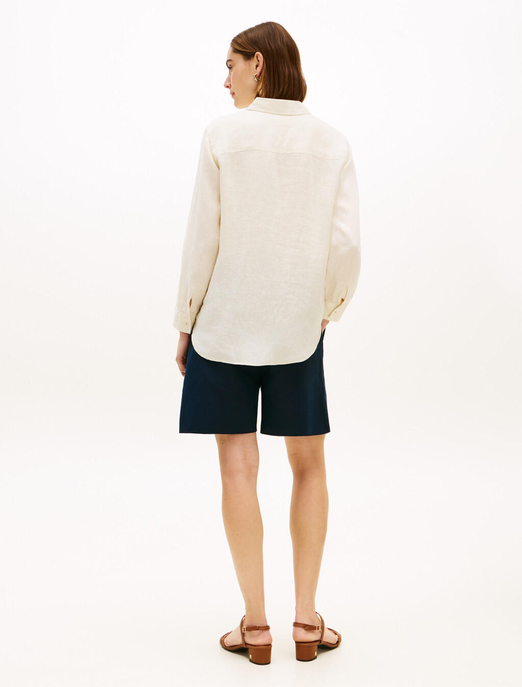 Asia Fit Essential Linen Relaxed Shirt, Muslin, hi-res