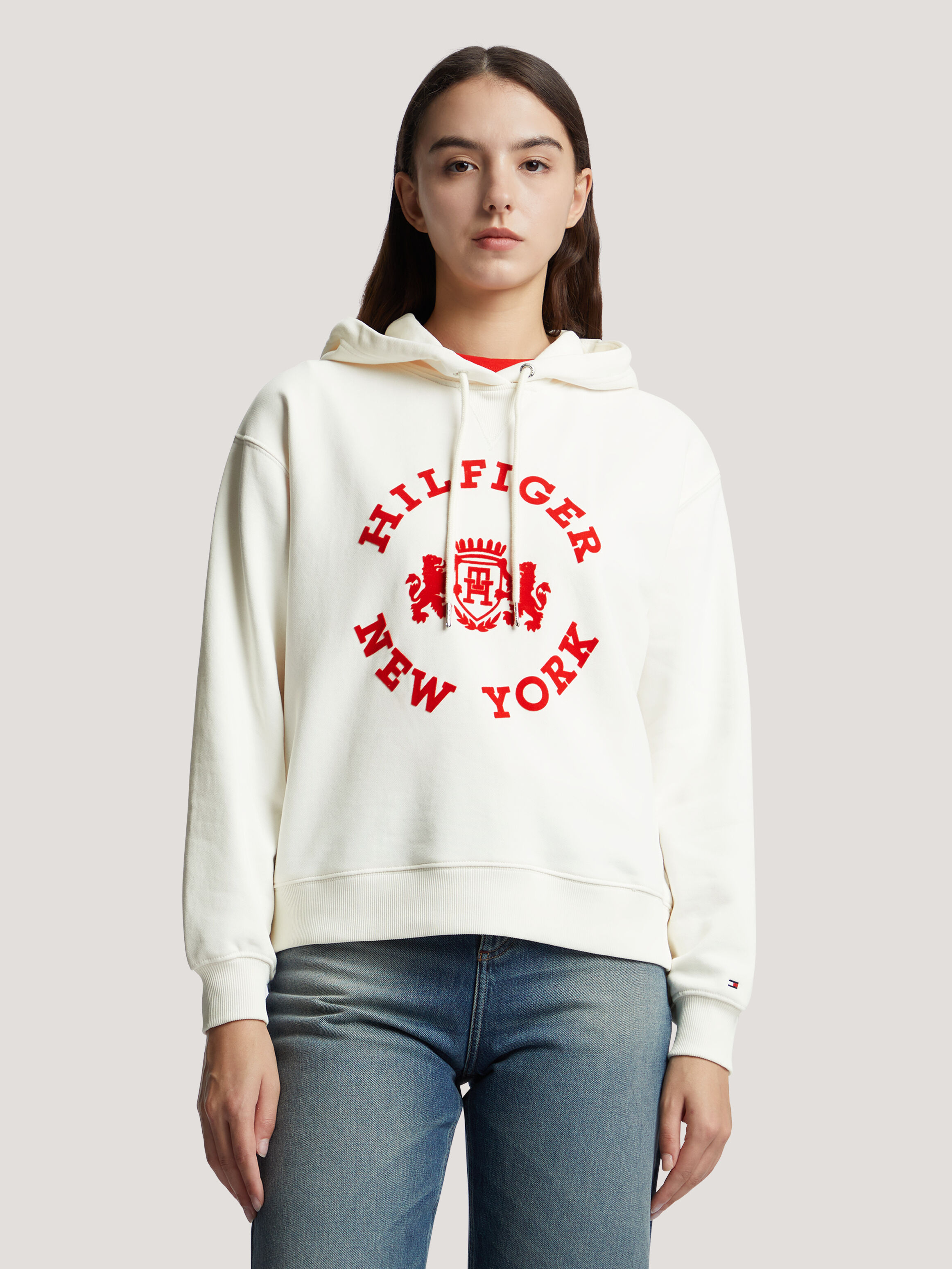 Tommy hilfiger trisha logo hoodie deals